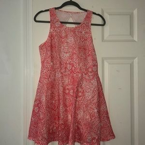 Aeropostale Pink and White Lace Dress